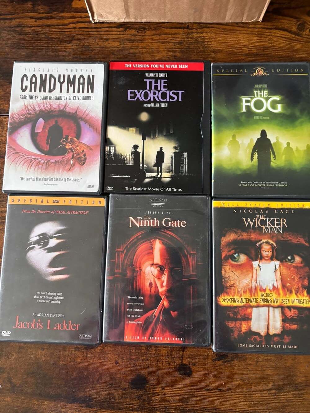 Set of 6 Horror/Thriller DVD Movies